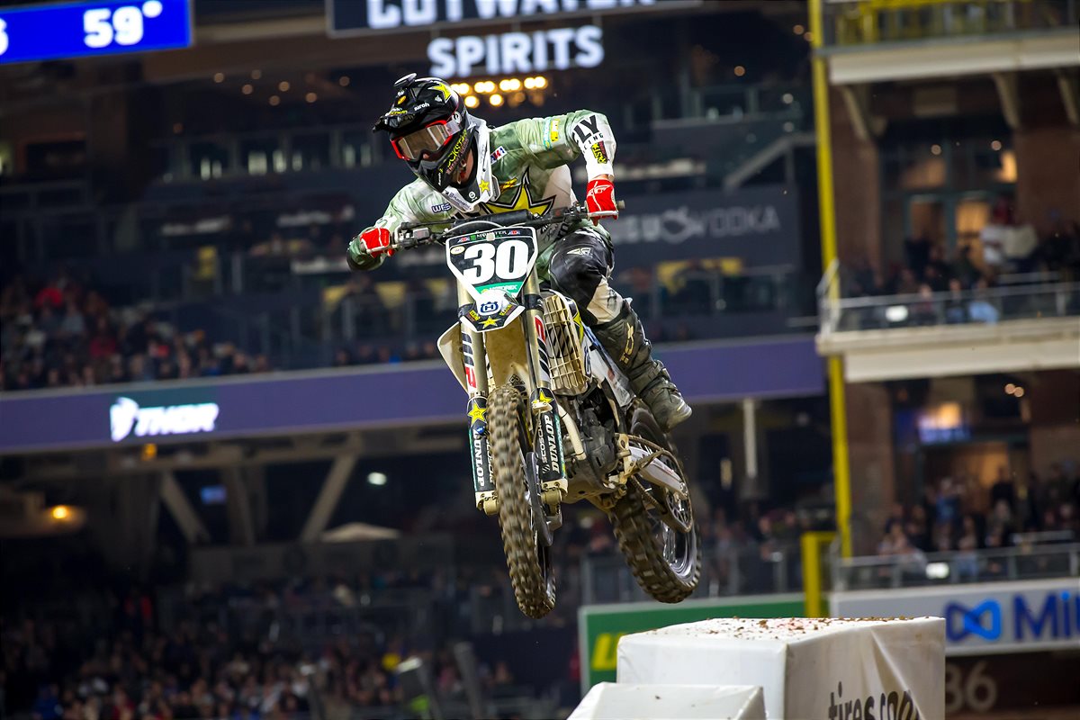 Harrison moved up to ninth overall in 250SX West rider point standings before going into the break. (Photo: Simon Cudby)