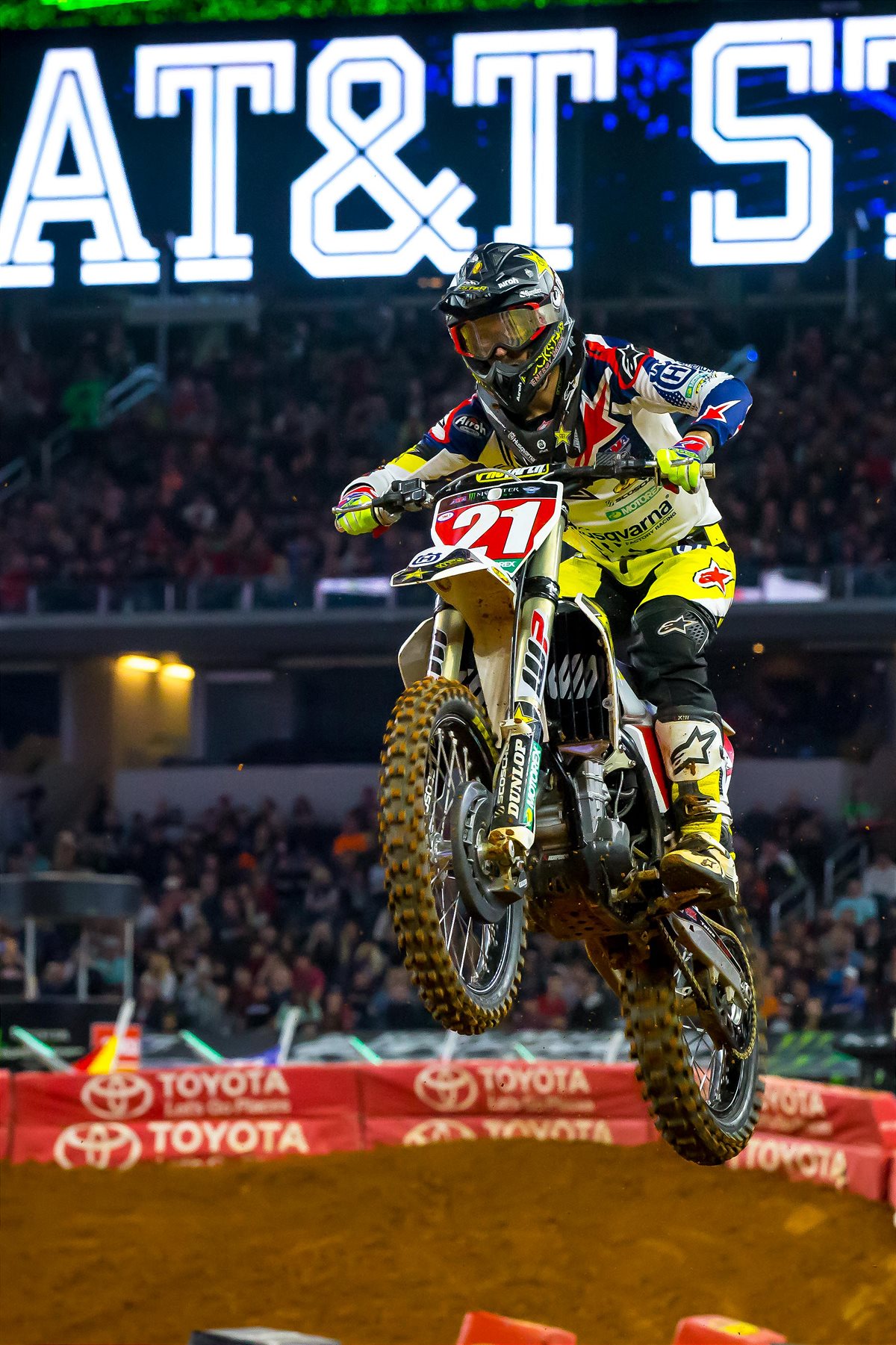 Jason Anderson finished 4th in Arlington, and maintains his points lead in the 450 class. (Photo: Simon Cudby)