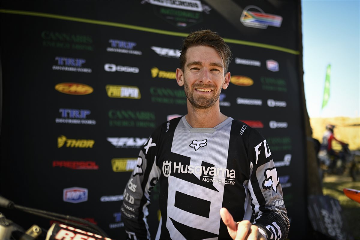 An elated David Goosen after the race