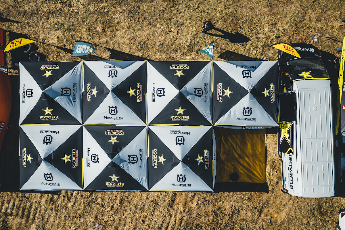 Rockstar Energy Husqvarna setup in Welkom.